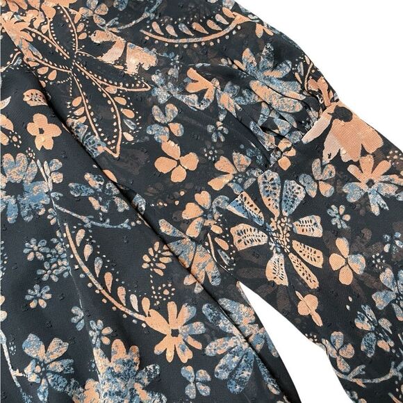 FREE PEOPLE Clarissa Printed Top in Midnight Combo - Picture 8 of 12